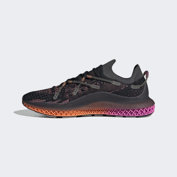 Adidas 4D Fusio Primeknit Mens Running Shoes Black Orange Pink FZ2414 NEW Multi - Picture 4 of 7